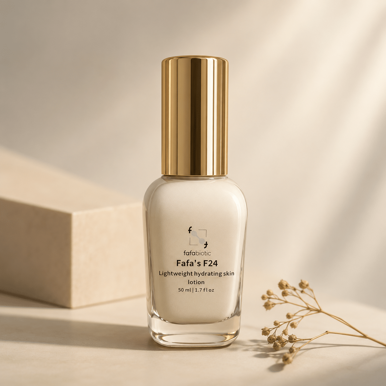 Probiotic-Free Base Lotion: Fafa's F24. Lightweight Hydrating Skin Lotion